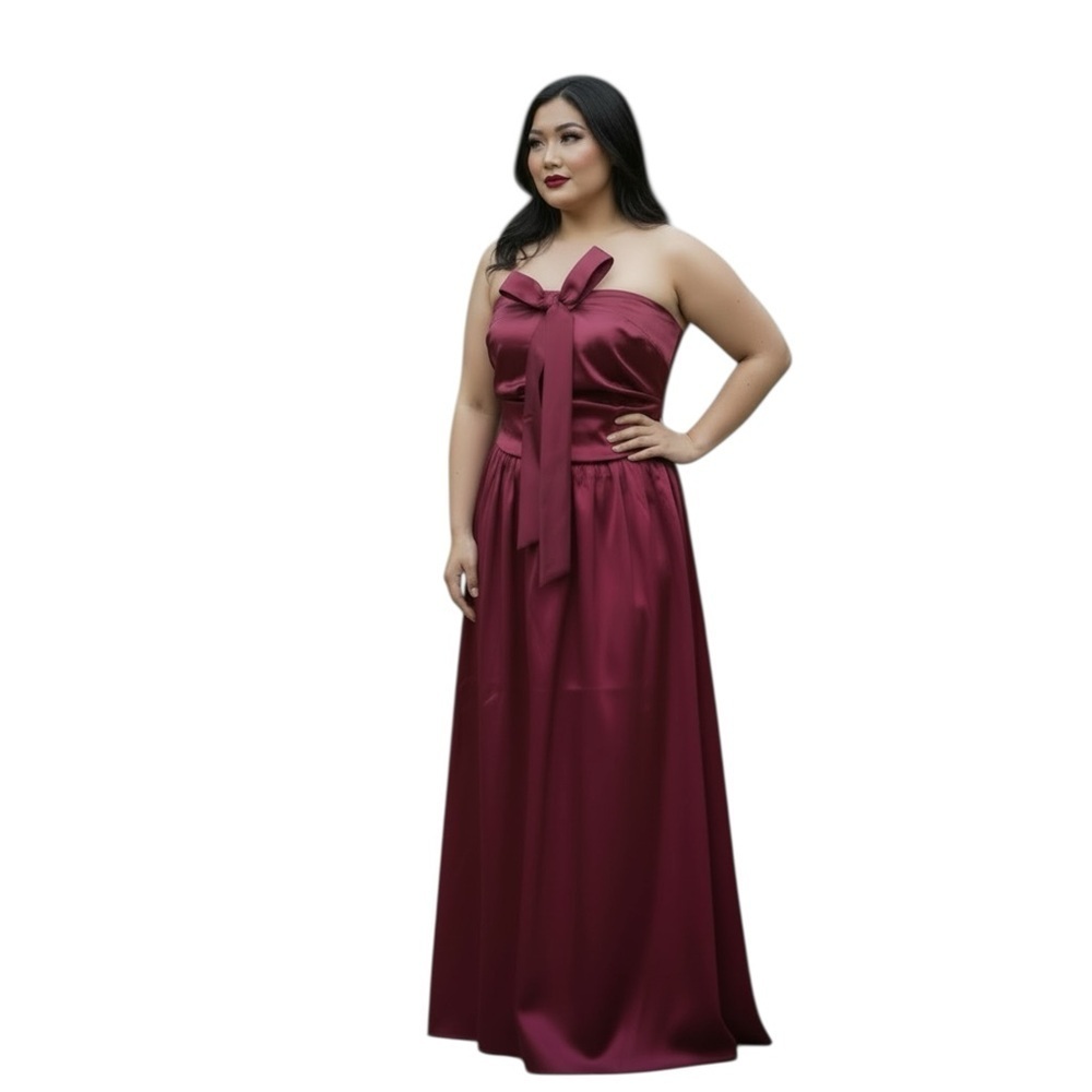 Elegant Plus Size Prom Brides Maid Wedding Formal Dress Plus Size 1X